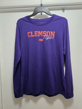 Women’s Purple Long-Sleeve Crewneck Tee